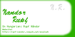 nandor rupf business card
